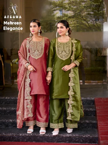 Mehreen Elegance By Afsana Gabana Silk Readymade Salwar Kameez 